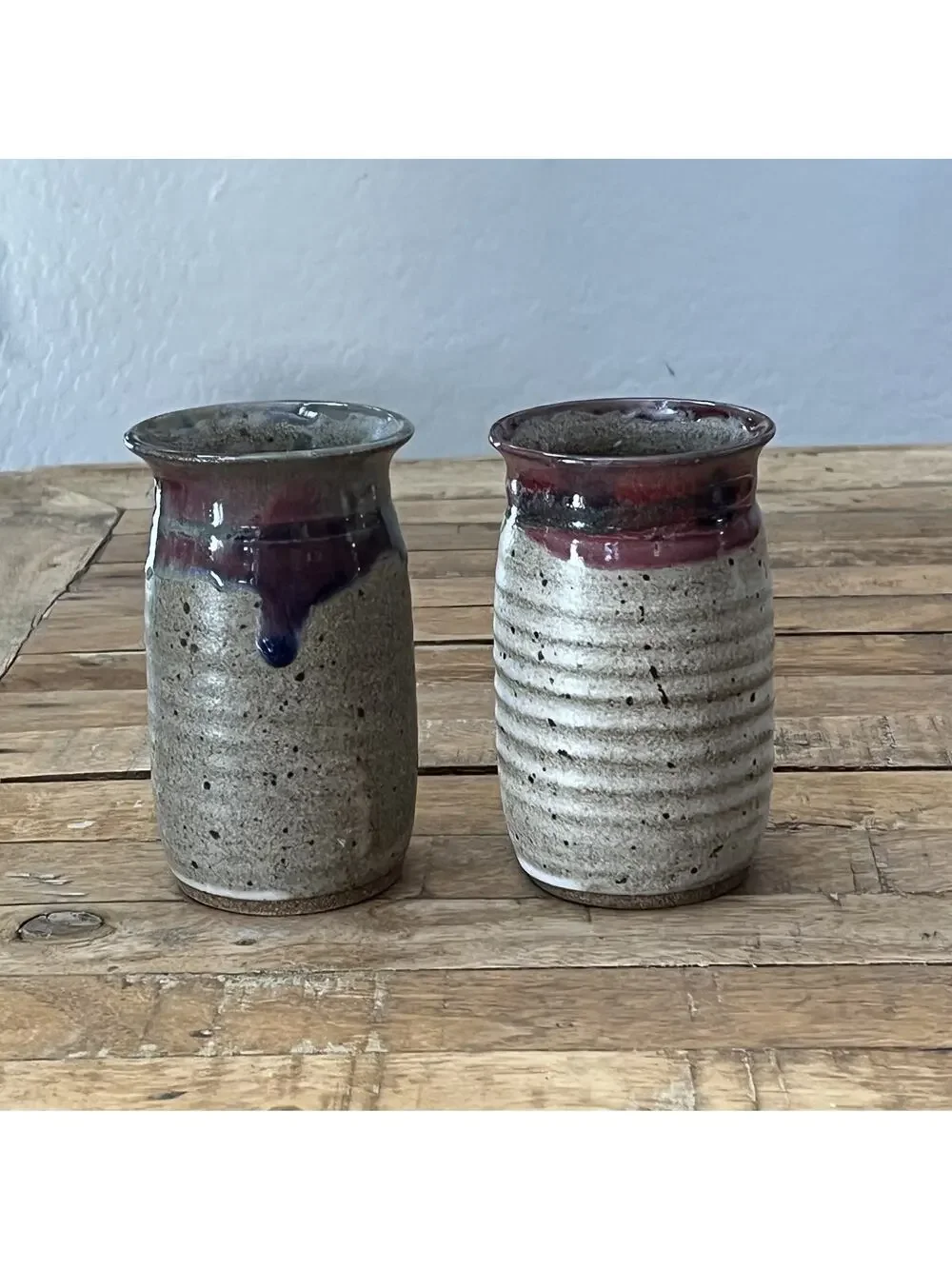 Vintage Houston Studio Pottery Stoneware Vases 5.25